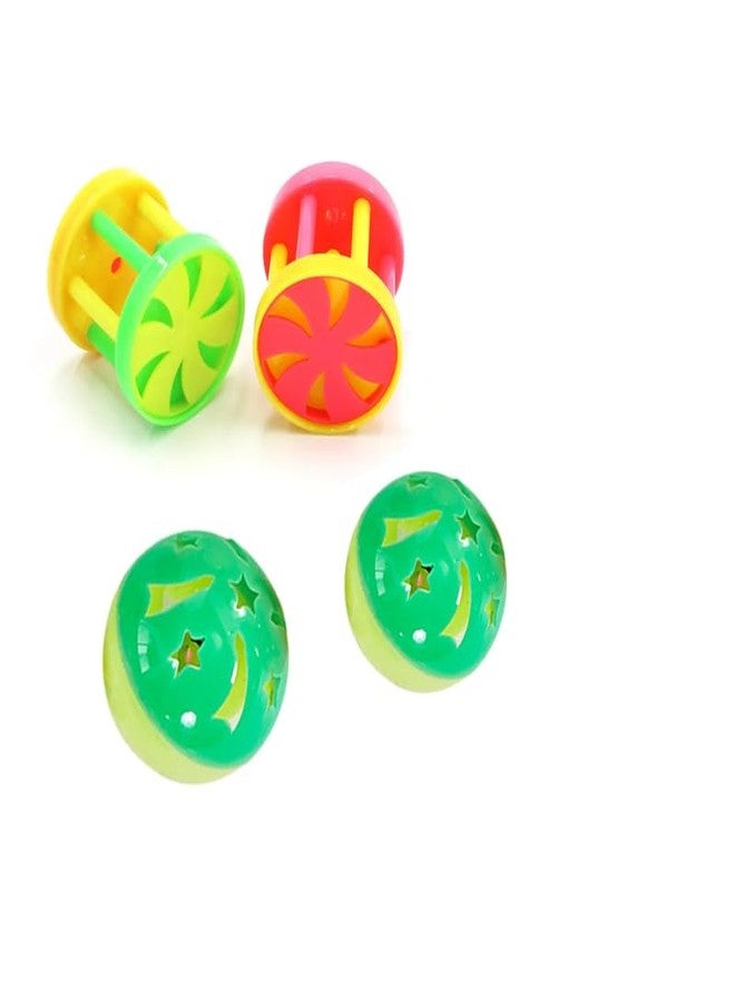 KittuPet Cat Toy Balls,Plastic Ball Cat Toys,Cat Bell Ball,Lattice Balls with Bell Jingle Kitten Toy,Cat Kitten Play Balls for Indoor Kitten Pet Chase,Random Color Pack of 4 pcs - Image 1